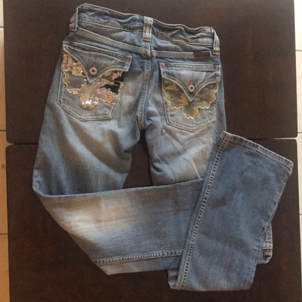 Miss Me Jeans 👖 Camo/rhinestone patches on booty